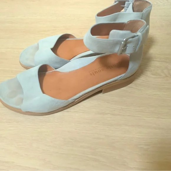 Gentle Souls dove grey/almost blue-Sandals with Ankle Strap - Picture 2 of 6